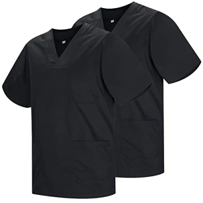 Imagen de MISEMIYA Pack 2 Pcs Casaca Sanitario Unisex Uniformes Sanitarios Uniforme MEDICOS Ref.817 * 4XL, Negro 21