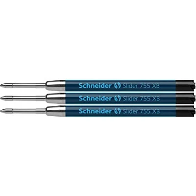 Imagen de Schneider Slider 755 Recambio para bolígrafos (3 unidades, XB, color negro)