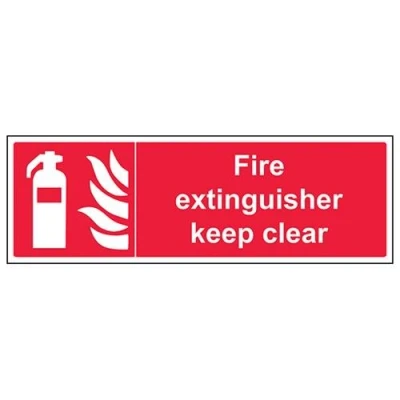 Imagen de VSafety Señal para extintor de incendios (450 x 150 mm, plástico rígido, 1 mm)