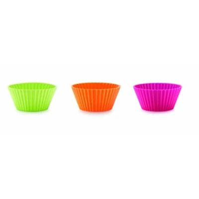 Imagen de Lékué Base de silicona platino para magdalenas, Multicolor, 12 unidades, 80 ml