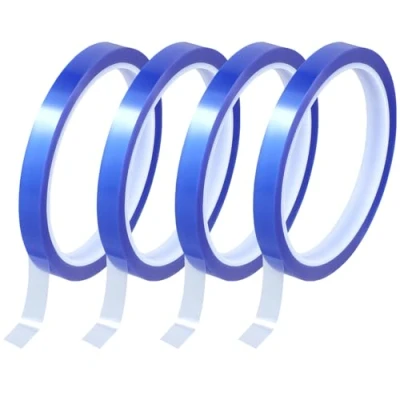 Imagen de QWORK® 4 Rollos Cintas Térmicas de 10 mm x 33 m, Alta Temperatura para Sublimación (Azul)