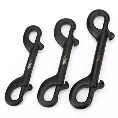 Imagen de Tbest Snap de Buceo, 90 mm 100 115 Gancho Clip Doble Elimitado Buceo Acero Inoxidable Negro Perca (115 mm)