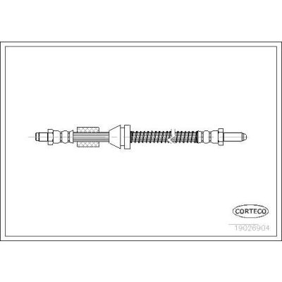 Imagen de CORTECO 19026904 Latiguillos de Freno Eje trasero 455 FORD: Escort 4, ORION 3, 5