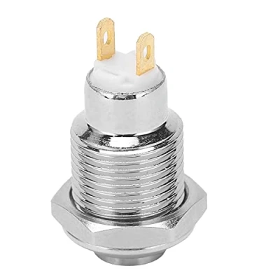 Imagen de Interruptor de Botón pulsador 10 mm arranque acero inoxidable momentáneo impermeable 3V
