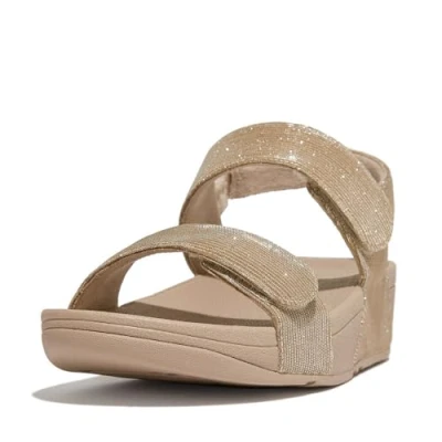 Imagen de Fitflop Adjustable Shimmerlux Backstrap Sandalias de cuña, Mujer, Talla: 38, A94 latte beige Zapatos