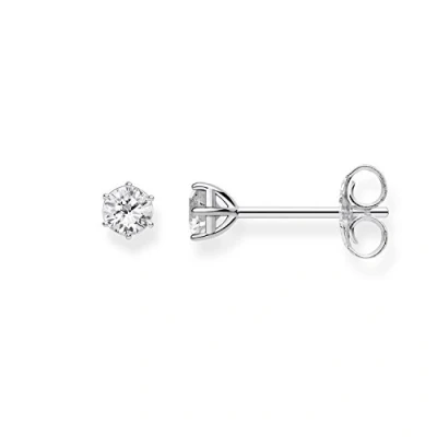 Imagen de THOMAS SABO Pendientes Piedra Blanca Plata de Ley 925 H1964 051 14, Blanco
