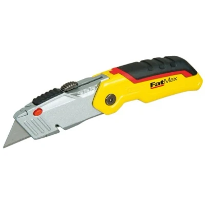 Imagen de STANLEY FATMAX Cuchillo Retráctil Plegable, Diseño Compacto y Ergonómico, Cambio de Cuchilla Instantáneo, Almacenamiento Interno Cuchillas, 0 10 825