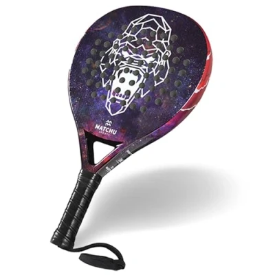 Imagen de Matchu Pala de Pádel + Bolsa (3K/18K) 100% Carbono Tecnología Agarre 3D Niños y Adultos Principiantes Jugadores Experimentados (Gorilla 3K Carbono)