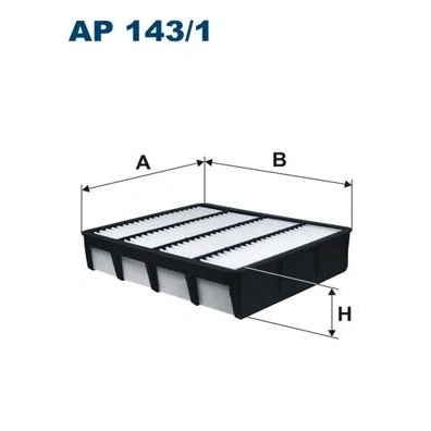 Imagen de FILTRON AP 143/1 Filtro de aire 52,5 207 244 Cartucho filtrante TOYOTA: Land Cruiser Prado 90, 120, HILUX 6 Pick up