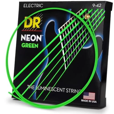 Imagen de DR String NGE 9 Neon Green Juego Cuerdas Eléctrica