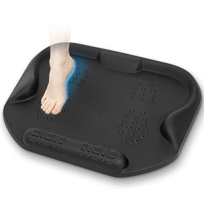 Imagen de Duronic Alfombrilla Anti Fatiga FT01, Gran de Escritorio para Oficina, Soporte Ergonómico Pies, Caderas, Piernas y Espalda, Masaje Puntos Acupresión Negro