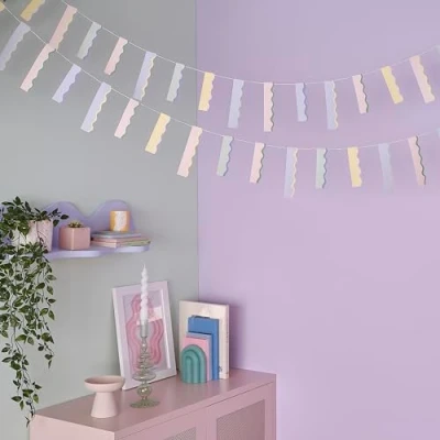 Imagen de Ginger Ray Guirnalda de banderines ondulados Pastel para Colgar en Fiestas, 5 m