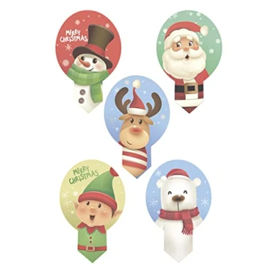 Imagen de Dekora Dekorapin Navidad Decoracion Comestible para Tartas Cupcakes o Pasteles de Cumpleaños Infantiles 20 Obleas Comestibles 6,5 x 4 cm