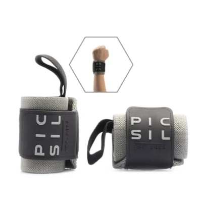 Imagen de PICSIL Muñequeras para Cross Training, Soporte de Muñeca con Agarre Pulgar, Hecha Nylon Elástico, Ideal Musculación, Boxeo, Calistenia, Gimnasio, Previene Tendinitis, Unisex (Verde)