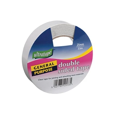Imagen de Ultratape Cinta adhesiva de doble cara, color transparente 25 mm x 33 m