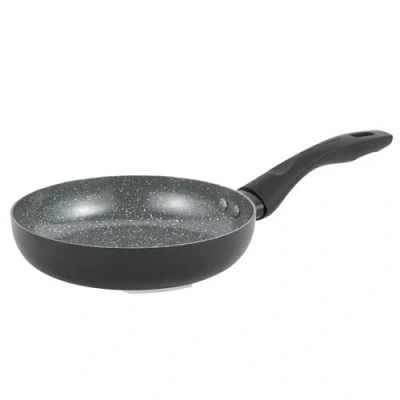 Imagen de Progress BW12902EU7 Sartén de cerámica mármol 24 cm antiadherente omelette/huevo con revestimiento metálico, apto para inducción, aluminio prensado ligero