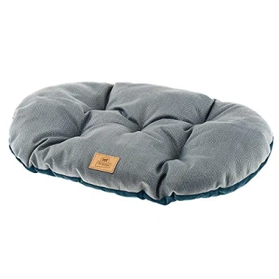 Imagen de Ferplast Cojín Para Perros Y Gatos Stuart 45/2, Doble Cara, Tweed Suave Terciopelo, Lavable, Azul, XS