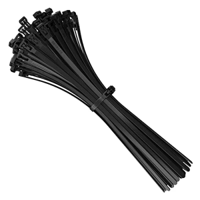 Imagen de intervisio Bridas de Plastico para Cables Reutilizables / 350mm x 7,5mm Negro 100 Piezas
