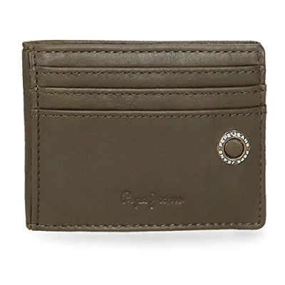 Imagen de Pepe Jeans Badge Tarjetero Verde 9,5x7,5 cms Piel