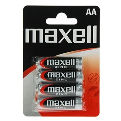 Imagen de Maxell 4 x AA Single use battery Zinc carbono 1,5 V Pilas (Single battery, AA, carbono, Cilíndrico, V, pieza(s))