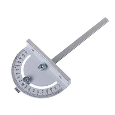 Imagen de Regla multiusos con doble escala transparente de metal para carpintería, herramienta corte, manual profesional