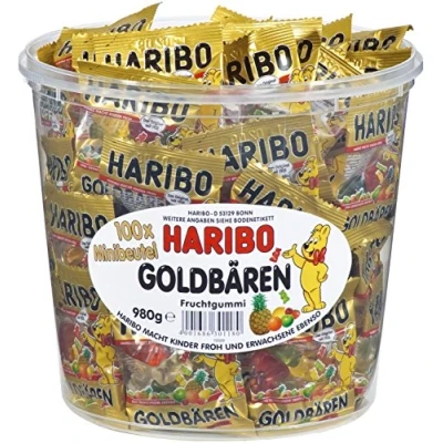 Imagen de Haribo cuadro de oro los osos, 2 x 100 Mini Bolsa, 980g