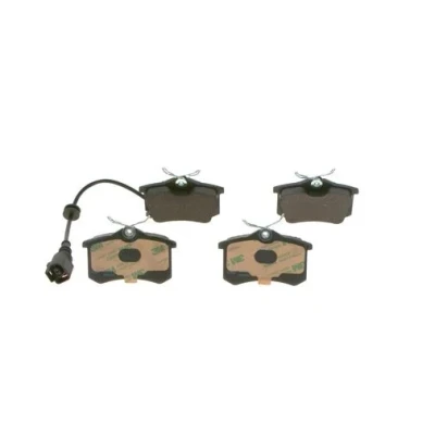 Imagen de BOSCH 0 986 424 813 Juego de pastillas freno Low Metallic con sensor desgaste incorporado Chapa antichirridos, instrucciones montaje