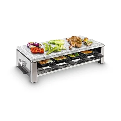Imagen de FRITEL Parrilla de Piedra SG 5190 con función raclette natural 8 sartenes y espátulas para 1 a personas