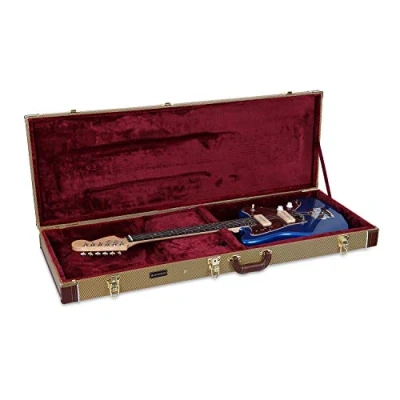 Imagen de Crossrock Funda de madera para guitarras eléctricas estilo Jazzmaster/Jaguar, tweed vinilo (CRW620JMTW)