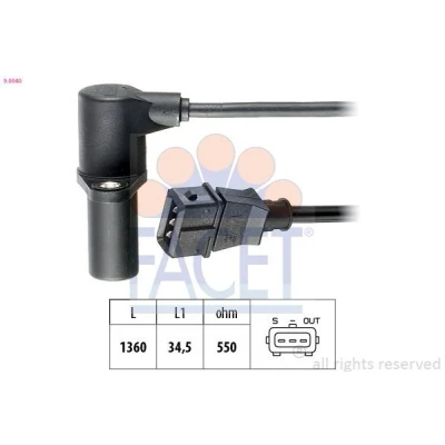 Imagen de FACET 9.0040 Sensor de Cigueñal Made in Italy OE Equivalent OPEL: Frontera A SUV, Omega Berlina