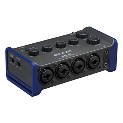 Imagen de Zoom AMS 44 USB interface de audio, 4 entradas, salidas, loopback, monitorización directa, bus powered, para grabaciones y streaming en PC, Mac, iOS Android