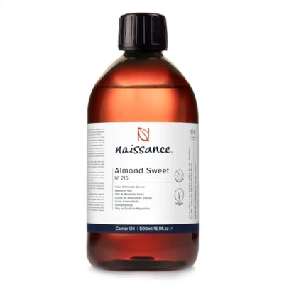Imagen de Naissance Aceite De Almendras Dulces Prensado en Frio (No 215) 500ml Hidratante y Emoliente Cuidado Cara, Pelo, Uñas, Cuerpo, Piel Para Masaje Corporal, Jabones, Estrías