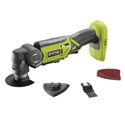 Imagen de RYOBI Multiherramienta 18V ONE+ Herramienta Multiuso Ideal para Cortar Todo Tipo de Materiales y Lijar en Lugares Estrechos Se Entrega con Accesorios (sin Batería Cargador) R18MT 0