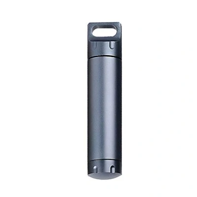 Imagen de Pastillero a prueba de agua Vogueing Tool 1pcs EDC Contenedor Cápsula supervivencia aluminio Herramienta emergencia para acampar Escalada Ciclismo Senderismo (gris pistola)