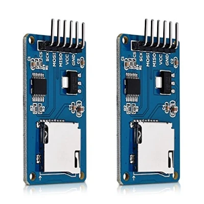 Imagen de kwmobile 2 Módulos de Tarjeta Micro SD para Arduino y Otros microcontroladores Módulo Lector microSD Circuito Raspberry Pi