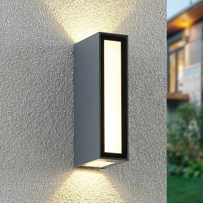 Imagen de Aplique para exterior Prios Loriava LED en gris oscuro