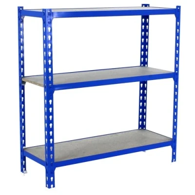 Imagen de Simon Rack Estanterias Metalicas, 900x1200x500 mm, 3 Baldas de Madera, 200 kg Punto Flexión, Almacenaje, Azul/Madera Maderclick