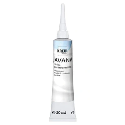 Imagen de KREUL Javana Gutta 8130 Concentrador (tubo de 20 ml, listo para usar contornos incoloros en la pintura seda, con boquilla pulverización fina)