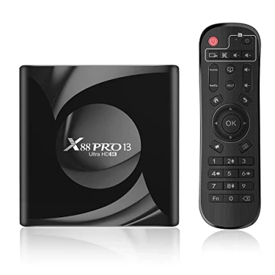 Imagen de Android 13.0 TV Box, X88 Pro 13 4GB RAM 64GB ROM RK3528 Quad Core WiFi6 Dual Band 2.4G/5.8G BT5.0 8K HDR10+ Ultra HD USB3.0 Smart Home Player