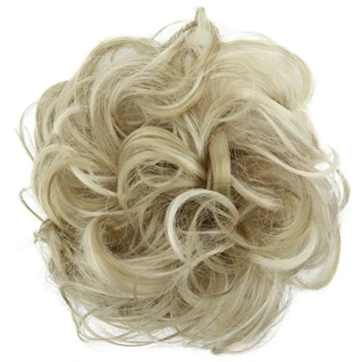 Imagen de CAISHA Liga Para El Cabello Pedazo De Voluminoso Updo Postizo Sintético Mezcla Rubio Claro G37A