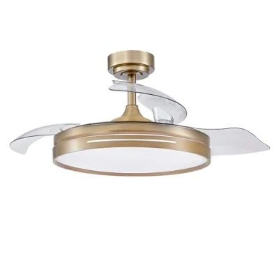 Imagen de FABRILAMP AKUNADECOR Ventilador Micenas S Dorado Con Led Integrado 48w