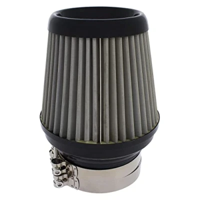 Imagen de Filtro de Aire Universal para Coche Incluye 4 Adaptadores 60mm 65mm 70mm 77mm Entrada Alto Flujo Limpiador Color Gris/Negro