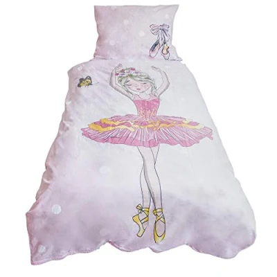 Imagen de Funda nórdica Infantil Bailarina 1 Persona 140 x 200 cm y de Almohada 70 90 cm, 100% algodón