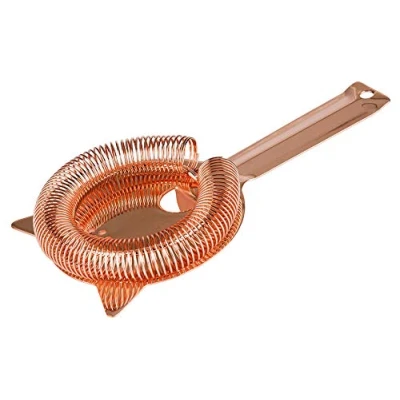 Imagen de Buddy&#039;s bar Colador de Hawthorne Strainer, todos los vasos y cocteleras, apto para alimentos pulido brillante, lavavajillas, muelle en espiral extraíble, acero inoxidable antiguo