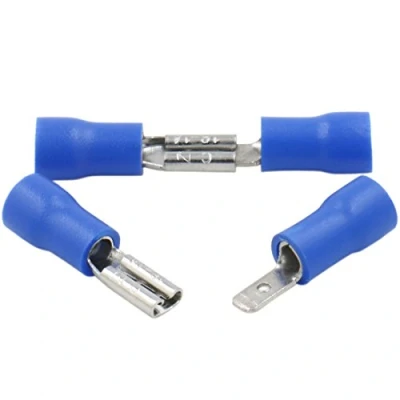 Imagen de Heschen Desconexiones rápidas macho/hembra con aislamiento de vinilo, FDD+MDD2 110, terminal cable 2,8 x 0,5mm, para 0,5 2,5mm² (16 14 AWG), azul, paquete 100