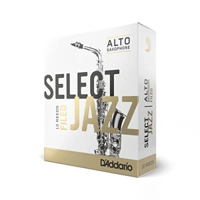 Imagen de Rico Filed Hard 4 Strength Select Jazz Reed for Alto Sax (Pack of 10)