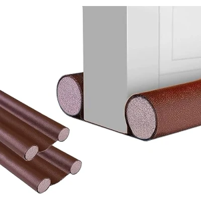 Imagen de 2ud Burlete Bajo Puerta. Doble para Puertas y Ventanas, de Polipiel, Ajustable entre 32 94cm. Aislamiento Acústico, Reductor Frio/Calor, Bloqueo Viento, Luz, Polvo, Insectos.