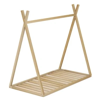 Imagen de Cama Infantil Tipi con Somier, en Madera Natural, 70 x 140 cm Pino, Sin Tratar