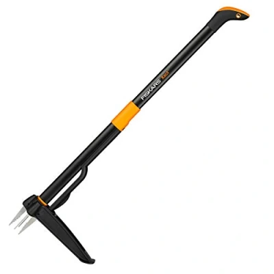 Imagen de Fiskars Extractor de maleza, Longitud: 1 m, Mango acero inoxidable/Mango plástico, Negro/Naranja, Xact, 1020126