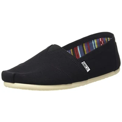 Imagen de TOMS ALPARGATA CORE, Mocasines Planos Hombre, Negro (Negro/Blanco), 42.5 EU